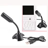 For PC Laptop Desktop Notebook Computer Mic With Holder and USB Cables Mini Wired USB Studio Microphone Voice Speech Stand ► Photo 3/6