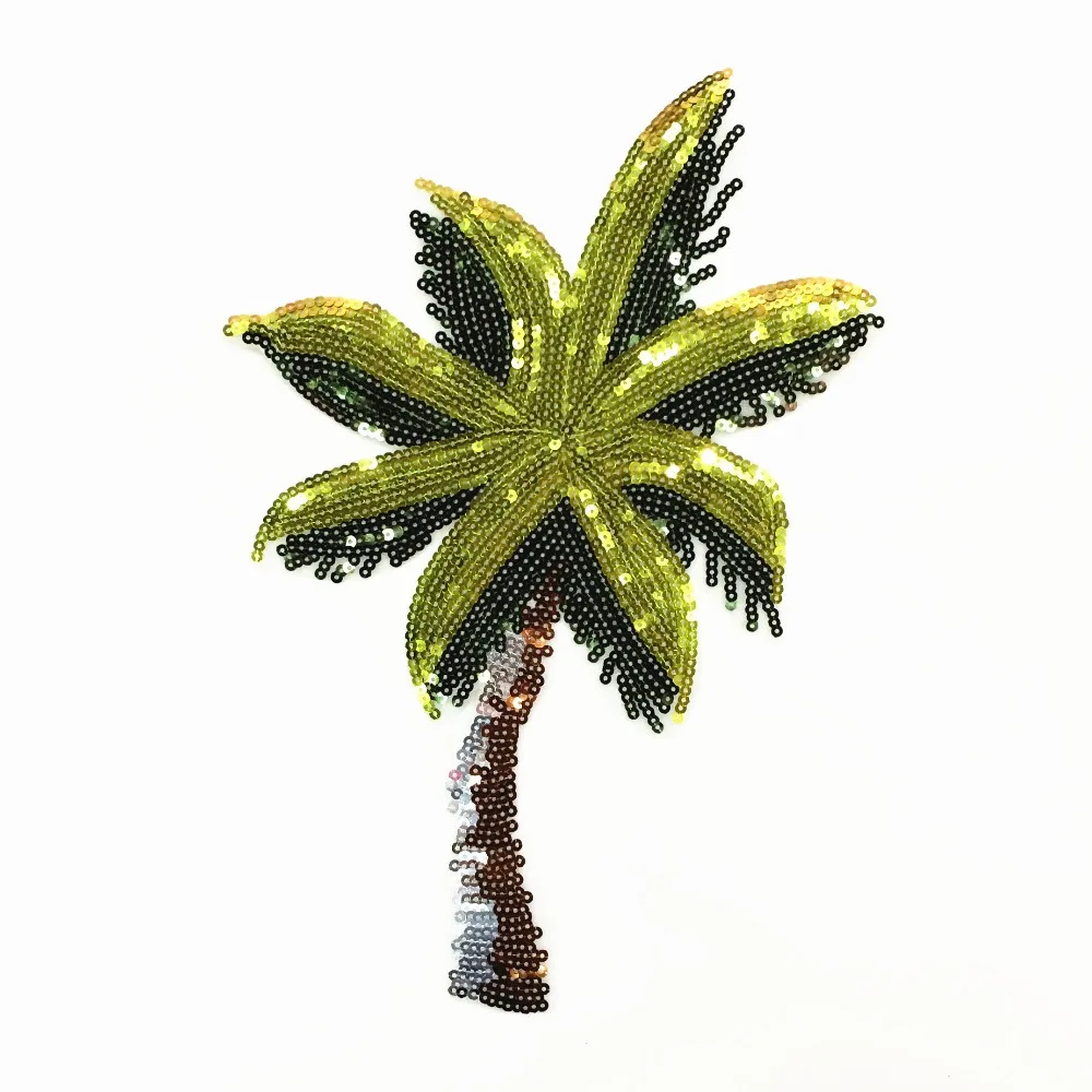 

1Pcs Exquisite Large Sequined Tree Patches For Clothes Iron On Appliques For T-shirt, Embroidery Decorative Supplies Crafts