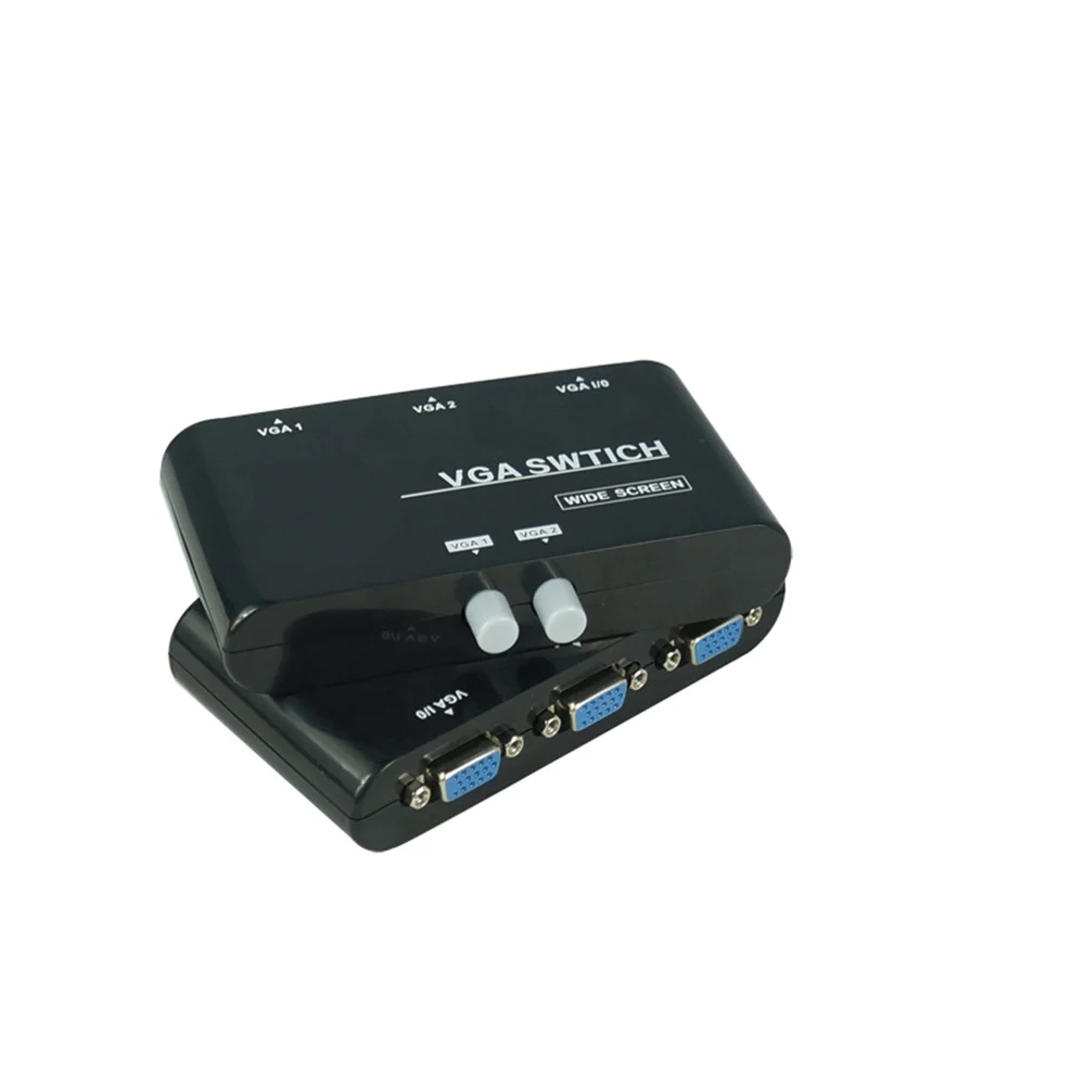 

2 Port VGA SVGA Converter Monitor Sharing 2 to 1 Selector Switch Adapter for LCD PC TV HG