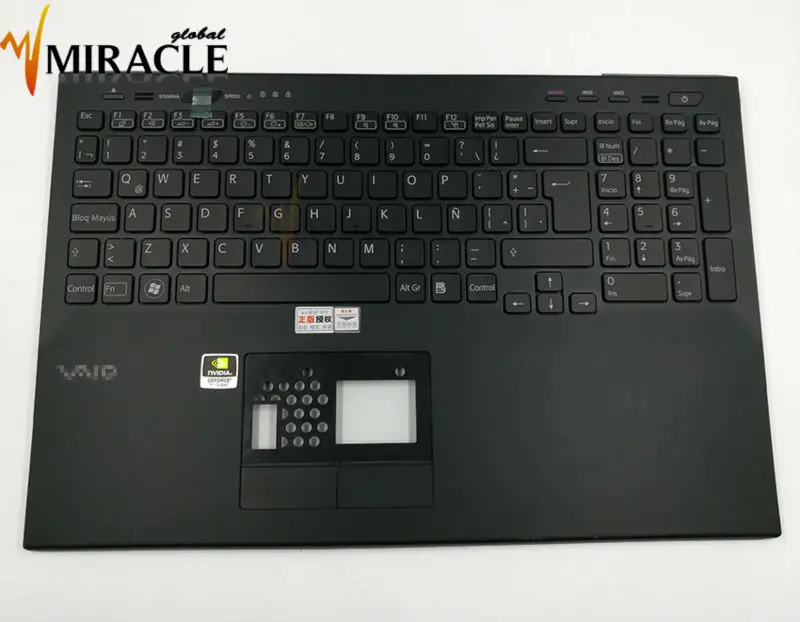 

laptop keyboard for Sony VPC SE VPC-SE VPCSE13FX VPCSE2HFX LA Latin SP backlight black with topcase palmrest 9Z.N6CLF.201