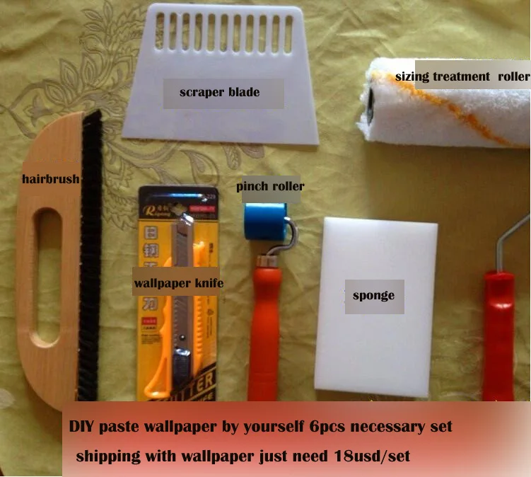 diy install wallpaper tool necessary 6 pcs per set + install process