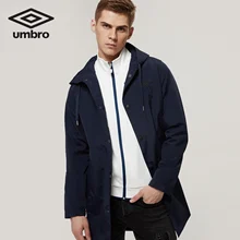 Umbro Новое мужское ветрозащитное пальто с капюшоном, спортивная куртка на молнии с длинным рукавом, спортивная одежда UI173AP2223