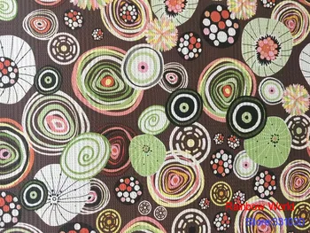 

High Quality round pattern Faux PU Leather fabric for DIY sewing sofa table shoes bags bed material(1 yard)