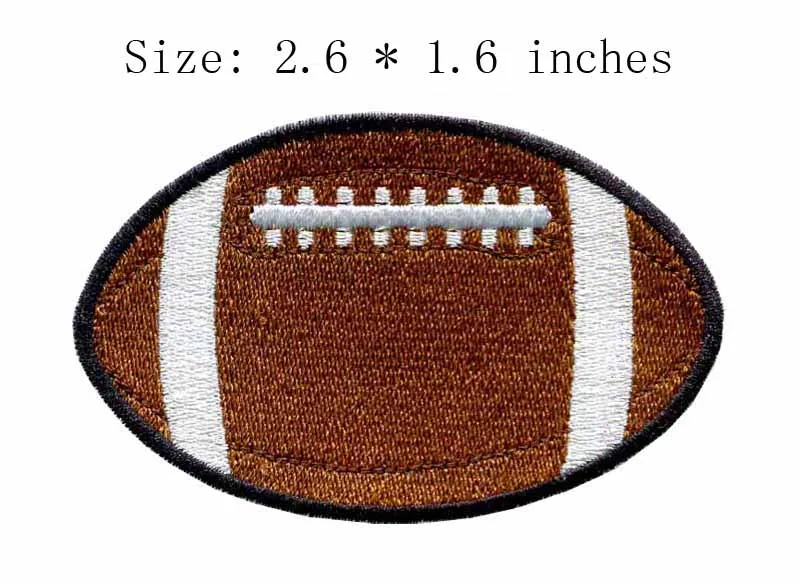 Rugby embroidery patch 2.6" wide /brown/sport patch/apparel ornamentin