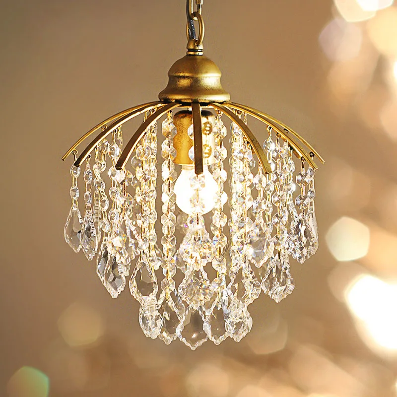 ZYYAmerican Vintage Style Crystal Chandelier Single Head European