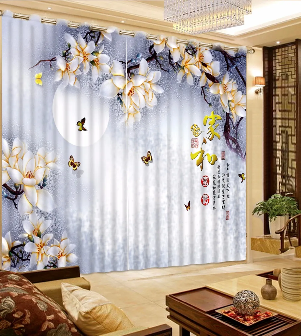 Us 54 0 55 Off Luxury Curtains 3d Purple Photo Curtains For Bedroom Beautiful Fashion Window Blackout Curtain Drapes In Curtains From Home Garden