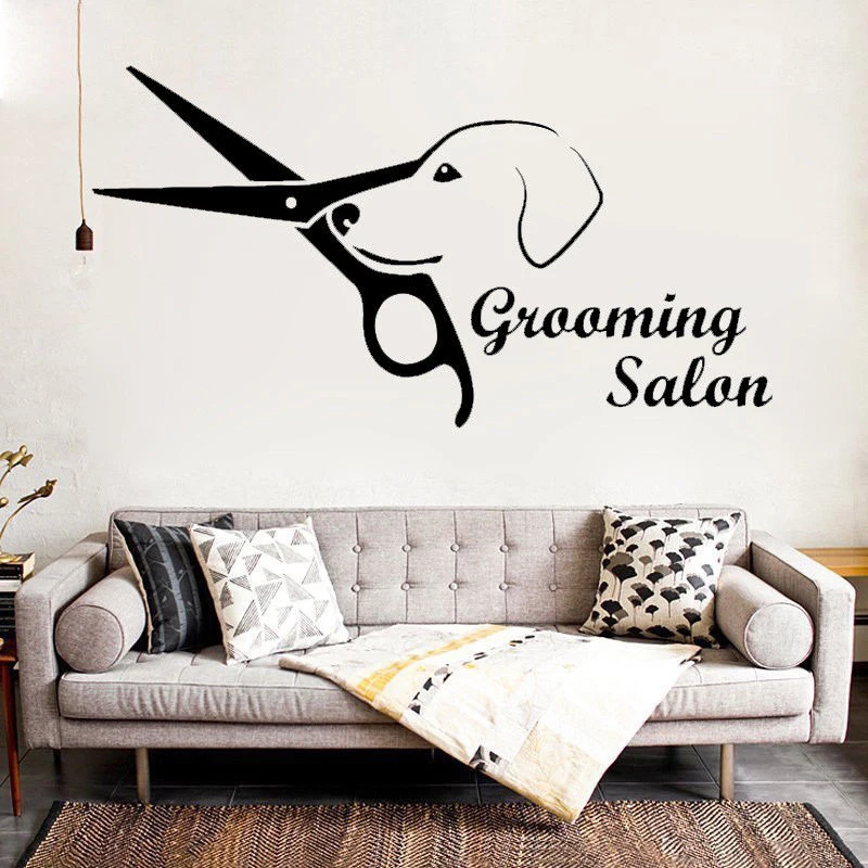 Dog Mural Grooming Salon Art Decal Decoration Vinyl Mural New Style