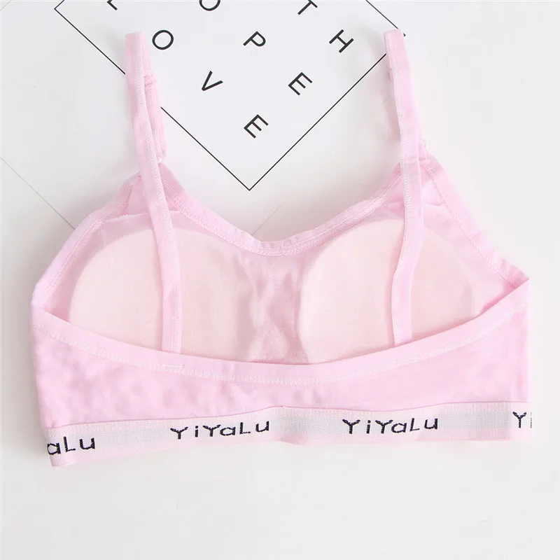 teen bra Kids Girls Underwear Bra Vest Underclothes Thin Belt Letter Undies Clothes #4j11 (4)