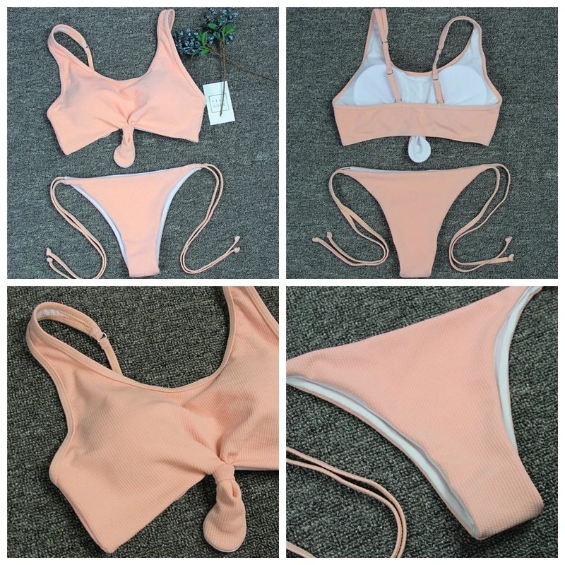Tie front pink