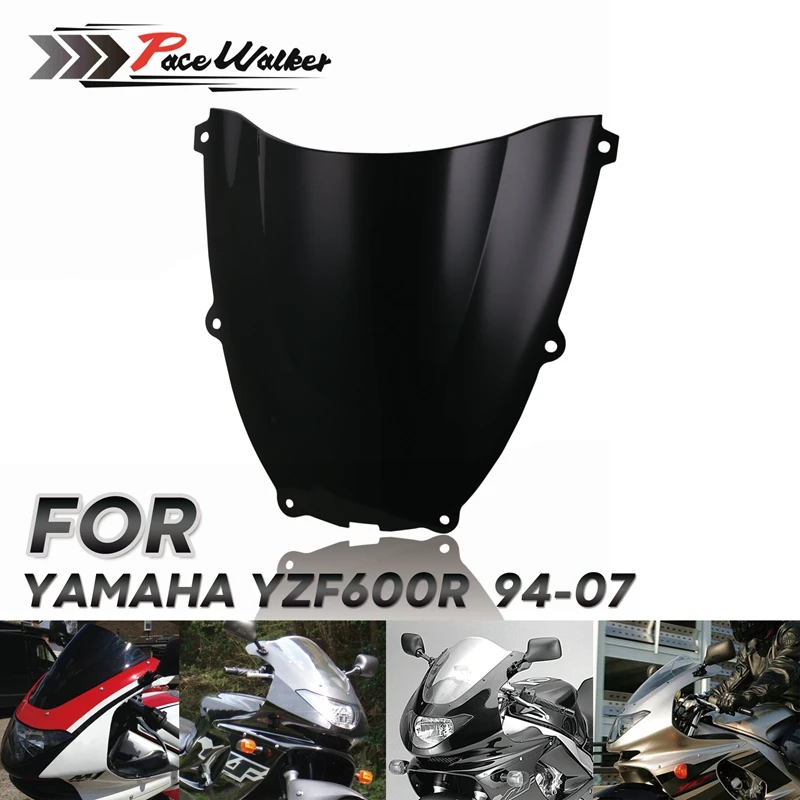 

Motorcycle Motorbike Windshield Double Bubble Windscreen Wind Deflectors For Yamaha YZF600R YZF 600R Thundercat 1996-2007