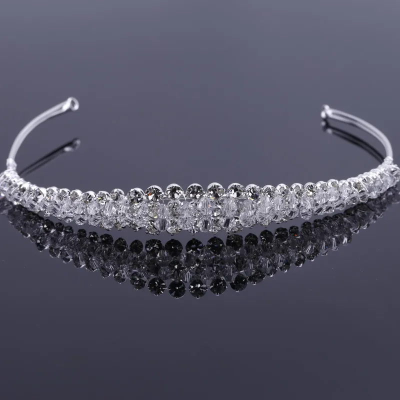 

1PCS Silver Plated Crystal Wedding Party Bridal Headband Tiara Hair Band Fashion