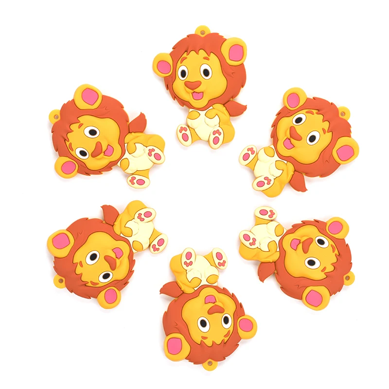 

Silicone Teether Lion 1pc Cartoon Silicone Pendant Necklace Teething Toy for Baby BPA Free Silicone Teething Necklace