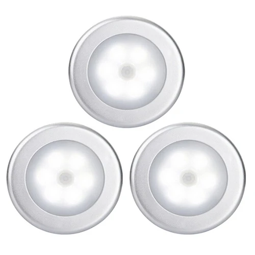 

Cool Portable 6 LED Wireless Motion Sensor Night Light Battery-Powered with Sticker 3 Pack