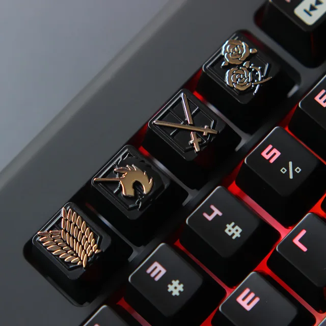 Настроить цинковый сплав keycap Для Игры Механическая клавиатура, атака на Титанов костюм клавиатуры колпачки для ключей DIY - Цвет: Attack on Titan