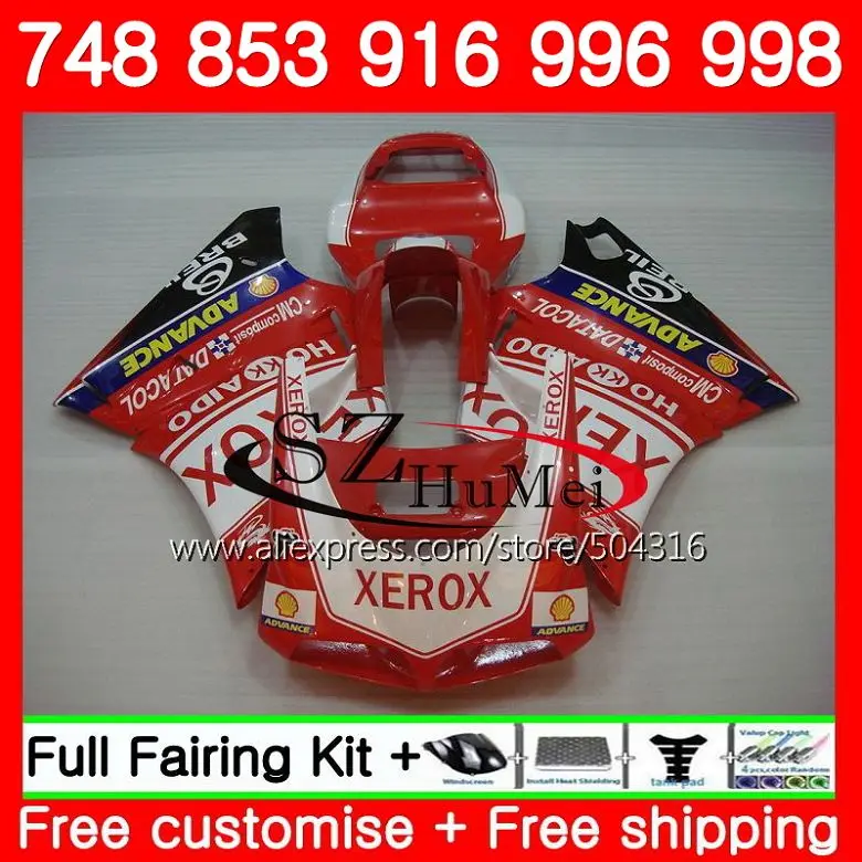 Корпус для DUCATI 748 853 916 94 95 96 97 98 99 00 01 02 красный blk 97SH15 996 998 S 1994 1996 1998 1999 2000 2001 2002 обтекатели - Цвет: No.  1