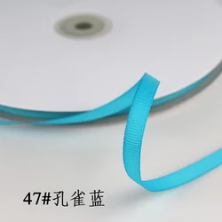 Elegant 6mm Grosgrain Satin Ribbons for Decorations and Crafts (Peacock blue)