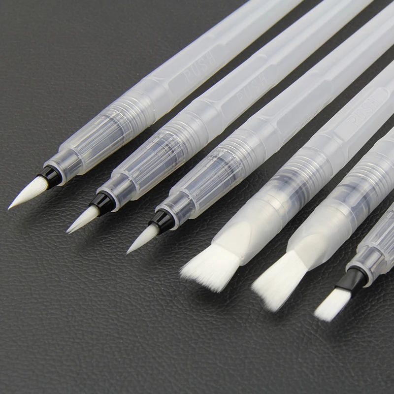

6Pcs 6 set brush pen for water color feathers for calligraphy set pen scribble pen color goods for school watercolor calligraphy