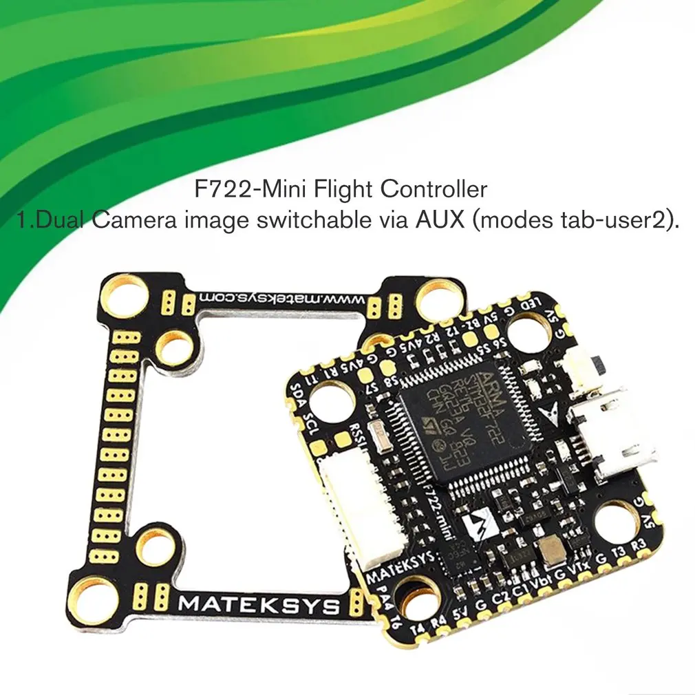 Для систем Matek F722-Mini Контроллер полета OSD Dual Gyro/Acc 32 M Flash 5 V/2A BEC для RC беспилотный самолёт части самолета