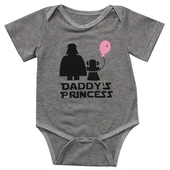 

Cute Newborn Baby Girl Clothes Tops Cotton Bodysuit Short Sleeve Letter Clothing Baby Girls Outfits 0-18M