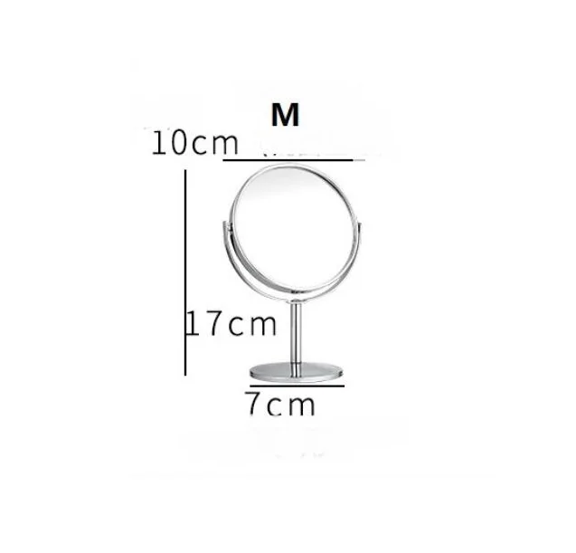 Рабочий стол двухсторонний макияж зеркало простой европейский стиль дома 6/7/8 дюймовое металлическое круглое увеличительное туалетным столиком зеркальная mx01111018 - Цвет: 4 inch
