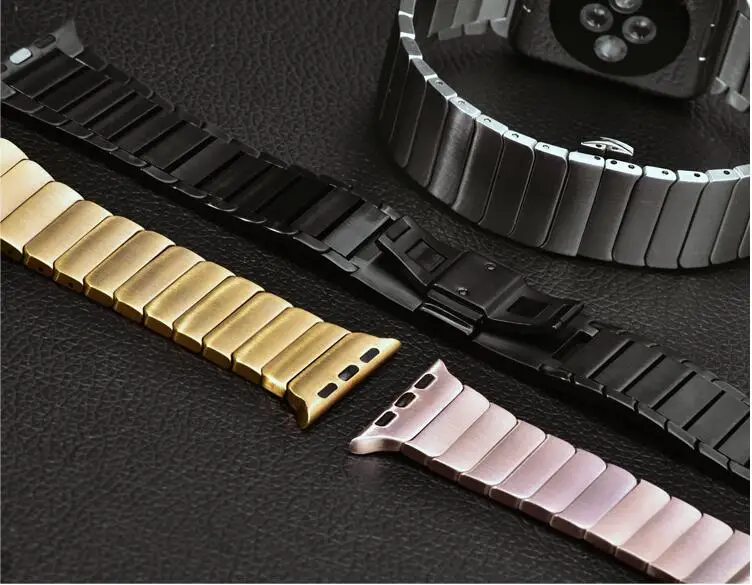 

Series 4/3/2/1 316L watchband straps band metal 42mm 44mm For Apple watch Link bracelet stainless steel 38mm 40mm butterfly loop