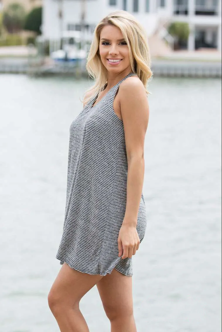  font b Womens b font 2016 Cute V Neck Stripe Backless Summer Casual font b