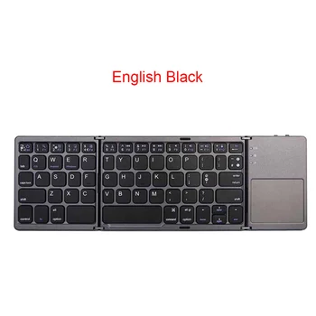 

Portable Twice Folding Bluetooth Keyboard BT Wireless Touchpad Keypad for iOS Android Windows iPad Tablet Hot Sale