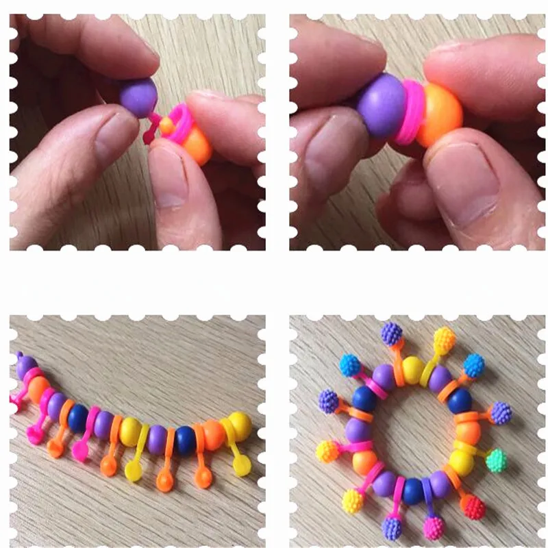 165Pcs Snap-Lock Beads Toys Handmade DIY Crafts Arts Jewelry Making Kits Gift for Kids Children (3)