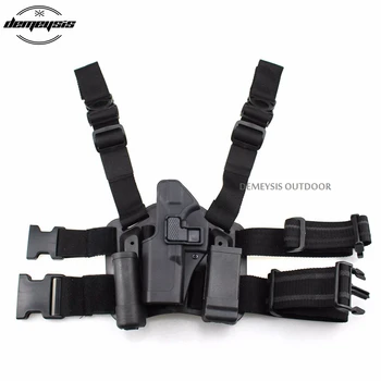 

Outdoor Tactical Leg Holster Pistol Gun Holster Left Hand Gun Hoster Airsoft Hunting Drop Leg Holster for Glock 17 19 23 32 36