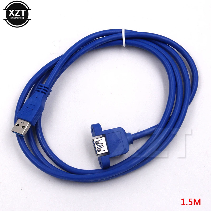 High Speed USB 3.0 Male To Female USB 3.0 Extension Cable Wire Computer Host Panel Mount Screw Connector Adapter usb aux adapter
