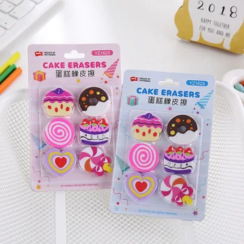 

6 pcs/pack Cake Sweet Food Eraser Rubber Eraser Primary Student Prizes Promotional Gift Stationery