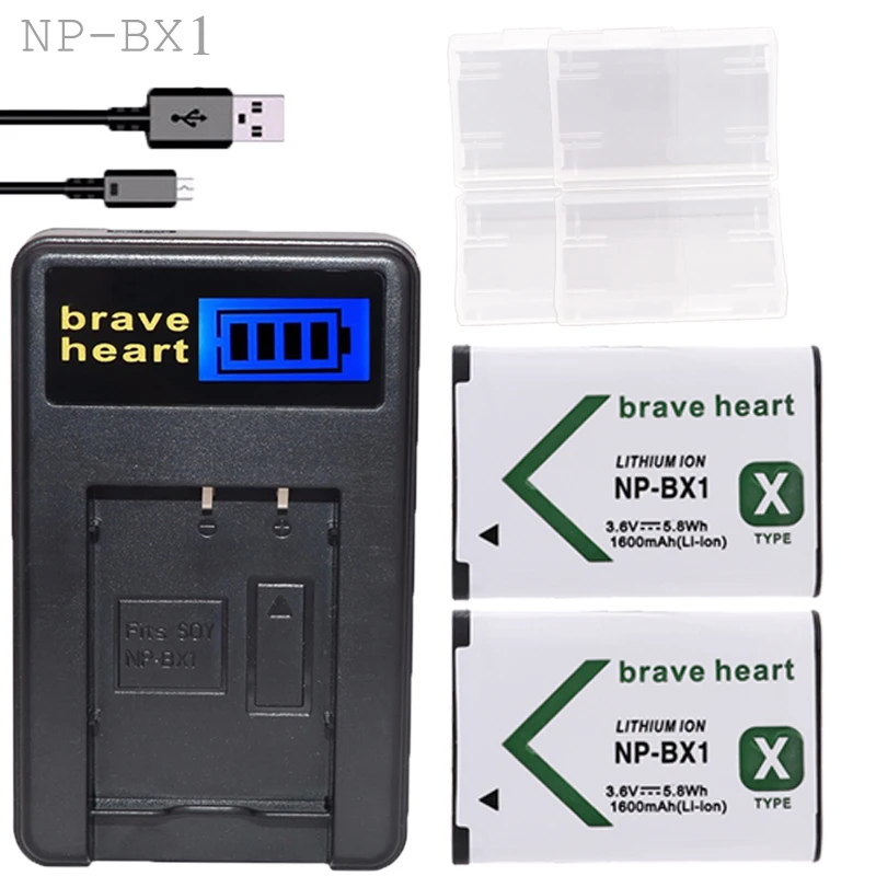 2x батарея NP-BX1 NP BX1 батарея для камеры NPBX1+ ЖК-Зарядное устройство usb для sony HDR-AS100v AS30 AS15 DSC-RX100 HX400 WX350 аксессуар