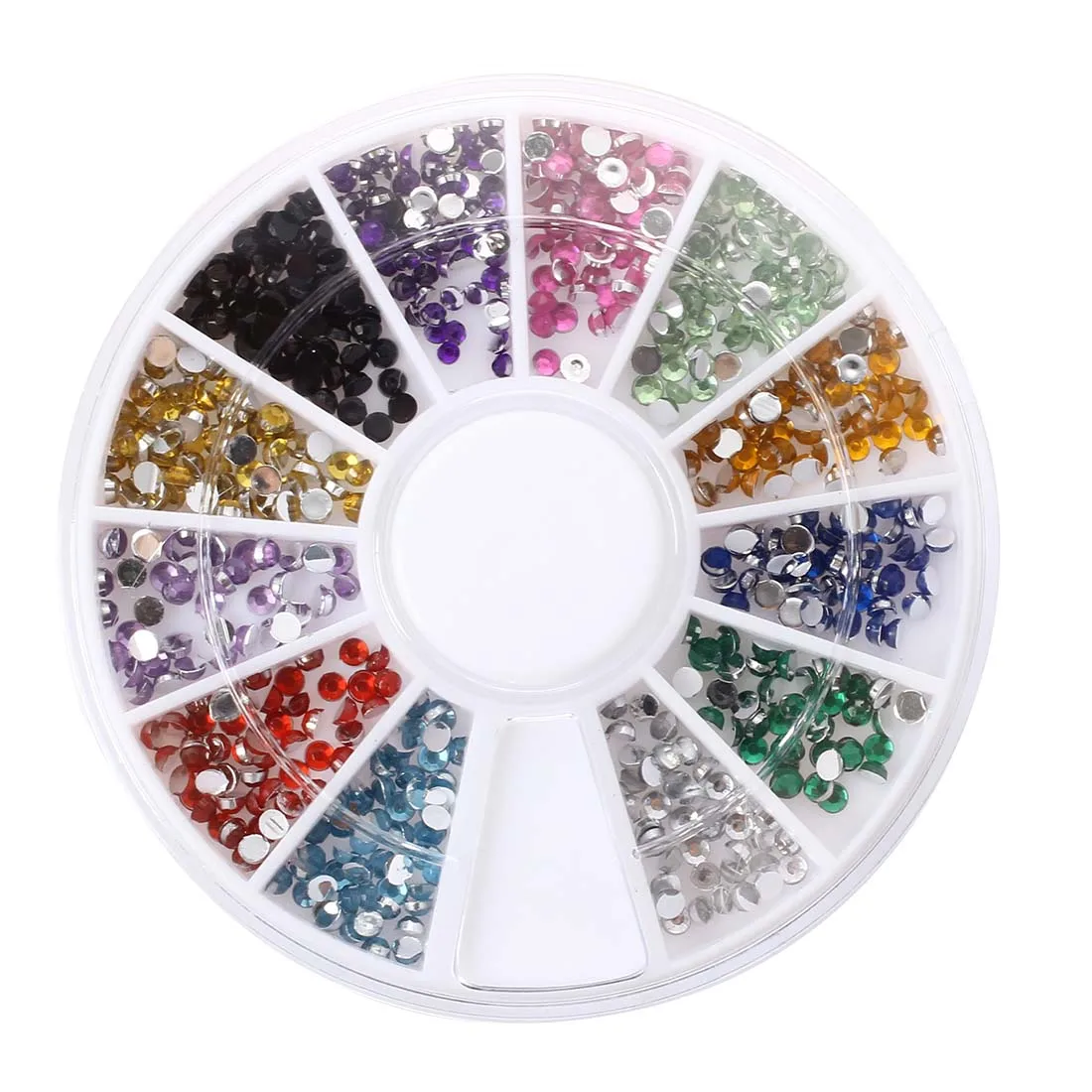 

New Wheel 2.0 mm 12 Colors, Art Tips Glitter Range Round Nail