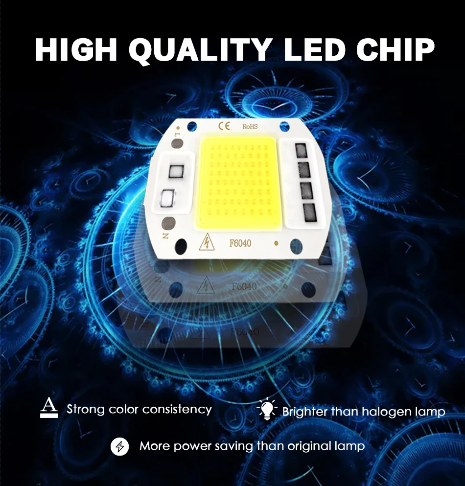 LED COB Chip Smart IC Bead No Driver DIY Y32 3W 5W 9W 10W 20W 30W 50W 100W 150W Spotlight Floodlight Lamp 220V 110V White Light