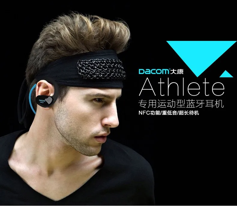 Dacom Athlete bluetooth-гарнитура, Беспроводные спортивные наушники, стерео наушники fone de ouvido с микрофоном и NFC наушники-вкладыши