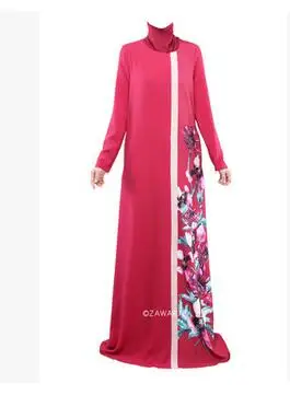 1 шт/партия 3 D Цифровой Печати Кафтан абайя женское мусульманское платье с длинными рукавами макси мусульманские, исламские женщины платье - Цвет: 1