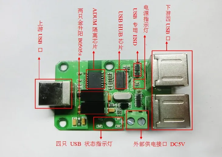 USB изолятор концентратор плата ADUM4160/ADUM3160|Запчасти для кондиционера| |