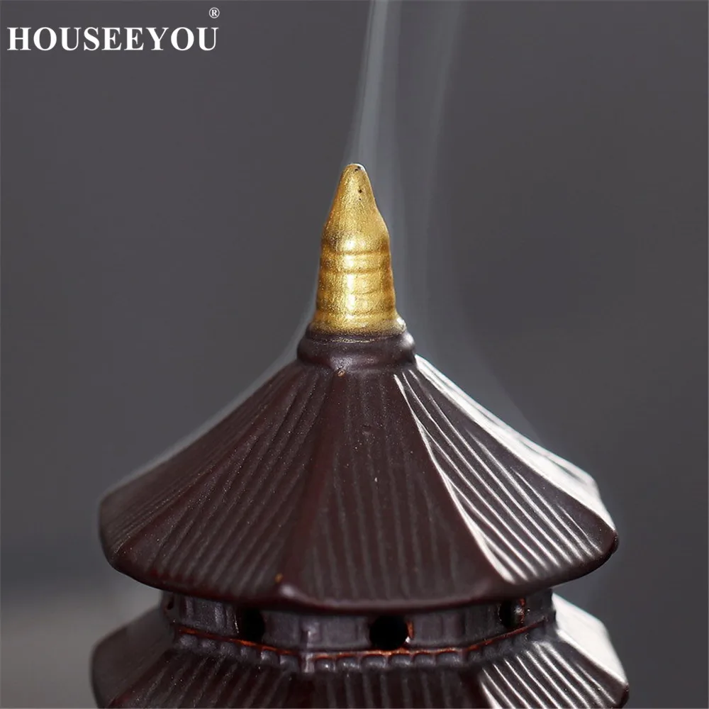 Houseyou Leifeng башня пагода держатель для благовоний подставка буддизм ручной работы
