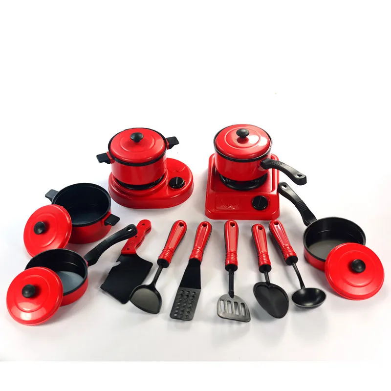 

13 Pcs Hot sales Plastic Pretend Play Kitchen Toys Mini Model Kitchenware Cookware Cooking Toys Children Kids Pot Pan Brinquedo