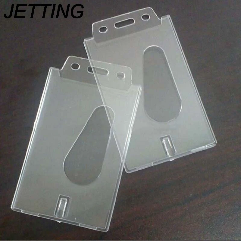 50 Soportes Verticales Para Tarjetas De Identificación - Plástico PVC Transparente - 115x68 Mm
