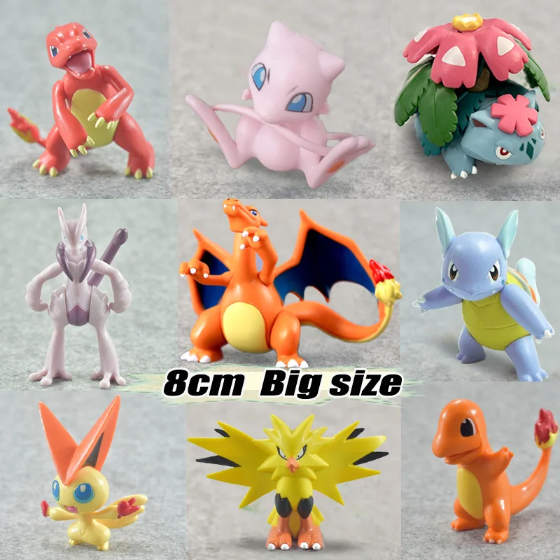 Big size Wartortle Charmeleon Delphox Ivysaur Venusaur MEGA anime action toy figures model pokemones