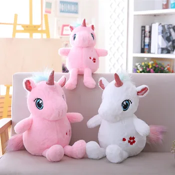 

cute plush toys nice unicorn with flower colorful stuffed animal doll kids appease toy Christmas gift for children girls