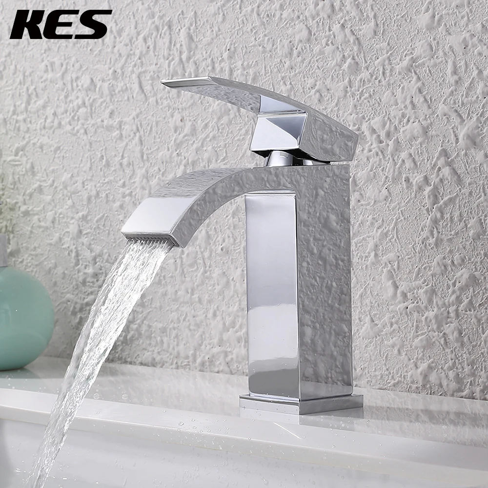 KES L3109A1LF وحيد مقبض الشلال حوض حمام مزخرف صنبور مع اضافية كبيرة مستطيلة صنبور ، الكروم KES L3109A1LF وحيد مقبض الشلال حوض حمام مزخرف صنبور مع اضافية كبيرة مستطيلة صنبور ، الكروم