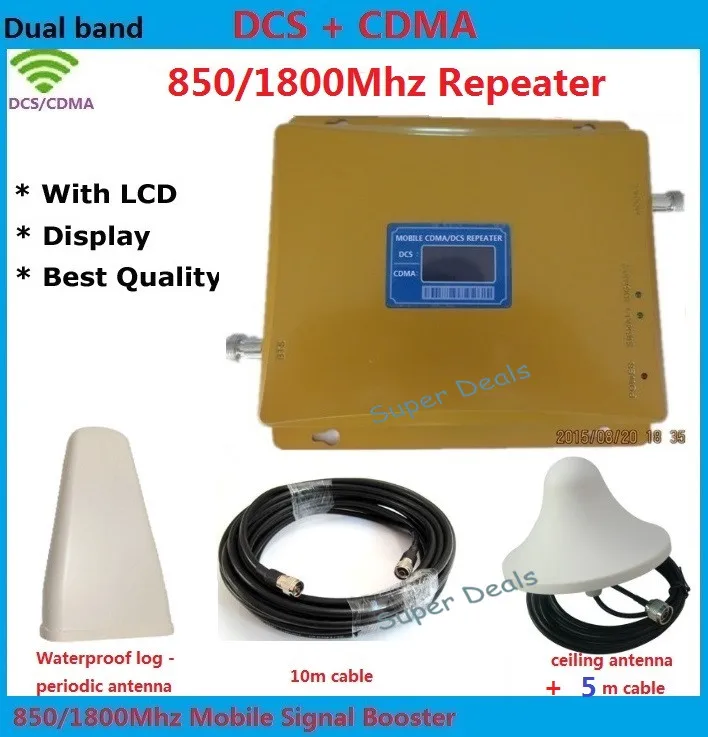 

2G 4G Repeater CDMA DCS Signal Booster 850Mhz 1800Mhz Cell phone signal booster 4G LTE signal amplifiers with omni antenna