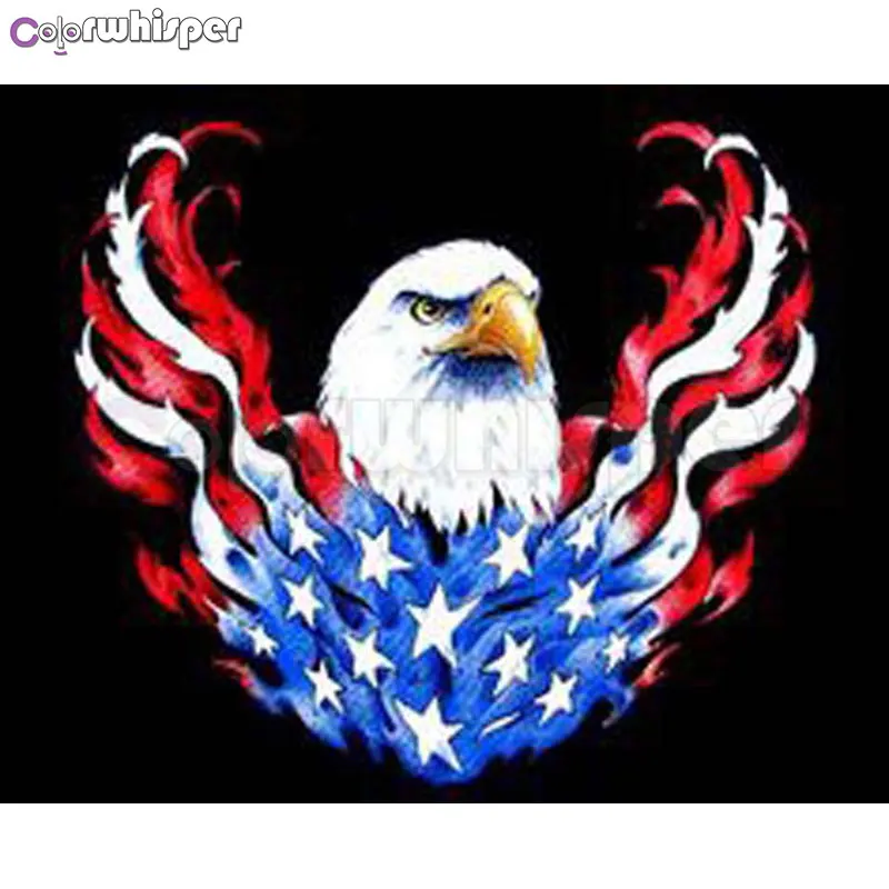 Diamond Painting Full Square/Round Drill Patriotic American Bald Eagle