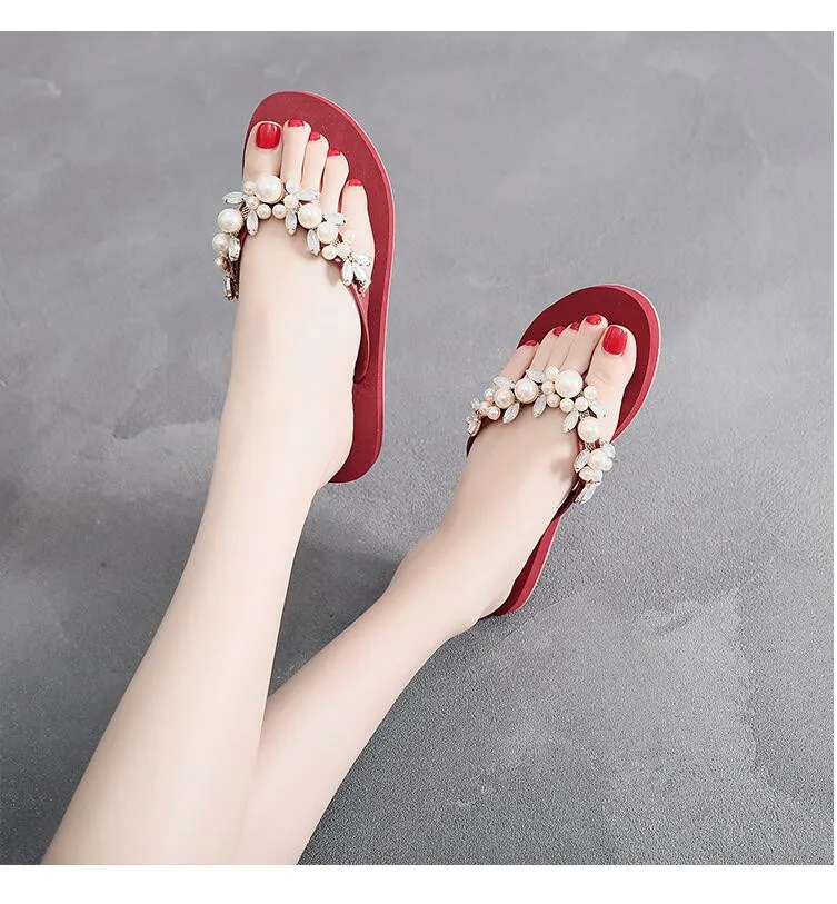 rhinestone slippers fashion