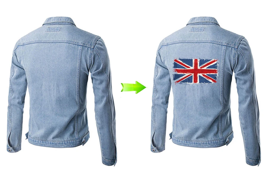 Британский флаг Parches Ropa Diy аксессуары дизайн одежды украшения моющийся принт на футболке Утюг на заплатках