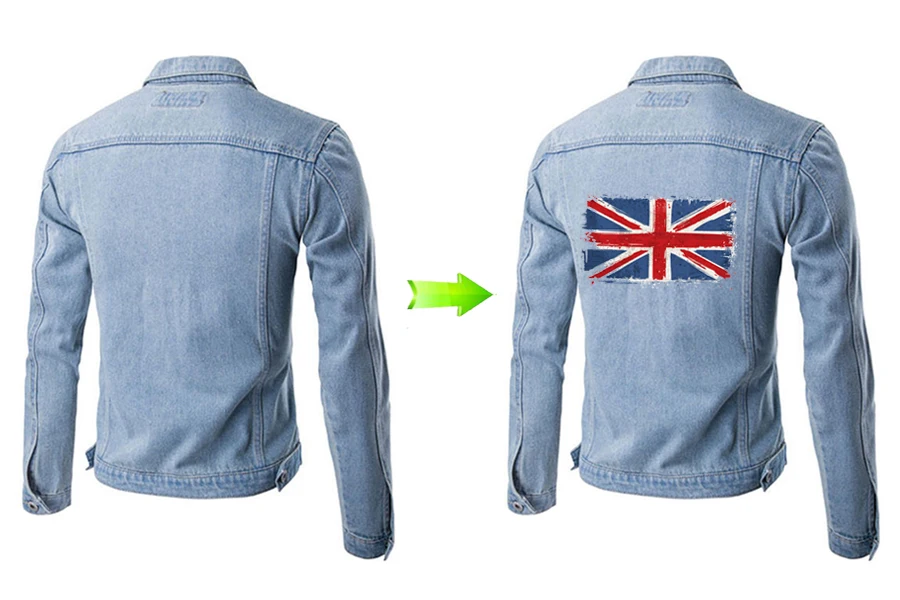 3-British Flag Parches Ropa Diy Accessory New Design Clothes Decoration Washable Print On T-Shirt Iron On Patches