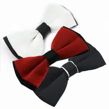 12 см черный/белый/красный Многоцветный мужской галстук-бабочка для мальчиков и девочек лоток для хранения женщин сплошной цвет Детский галстук-бабочка Мужская бабочка