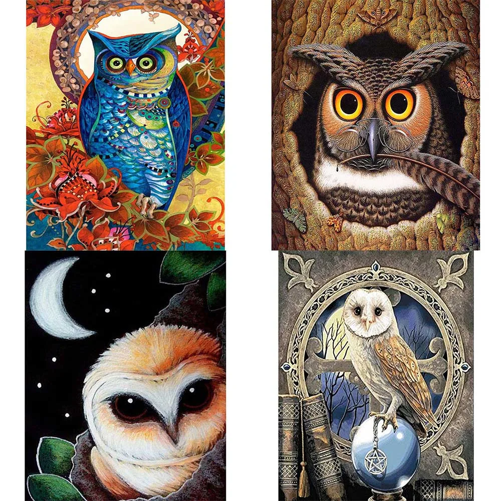 

5D DIY Diamond Painting Cute Fancy Owl Picture Of Rhinestone Handwork Diamond Embroidery Sale Animal Cross Stitch Drill Set